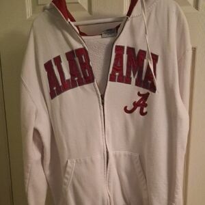 Stadium Athletics Alabama Zip Up Jacket - White and Red
